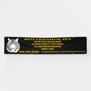 Persoonlijke White Tiger Martial Arts Aanpassen Spandoek