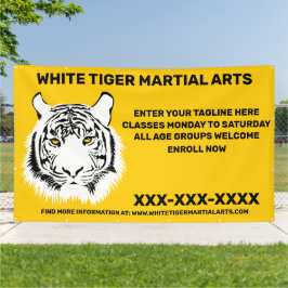 Persoonlijke White Tiger Martial Arts Aanpassen Spandoek