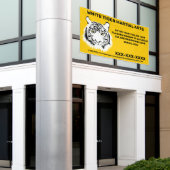 Persoonlijke White Tiger Martial Arts Aanpassen Spandoek (Buitenkant Gebouw)