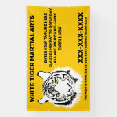 Persoonlijke White Tiger Martial Arts Aanpassen Spandoek (Verticaal)