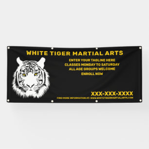 Persoonlijke White Tiger Martial Arts Aanpassen Spandoek