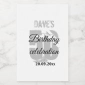 Persoonlijke whitepaper op 50e verjaardag wijn etiket (Enkel label)