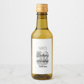 Persoonlijke whitepaper op 50e verjaardag wijn etiket (Voorkant)