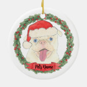 Persoonlijke whitepug keramisch ornament (Achterkant)
