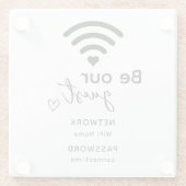 Persoonlijke WiFi Home Decor Hotel Gast Glazen Onderzetter (Achterkant)