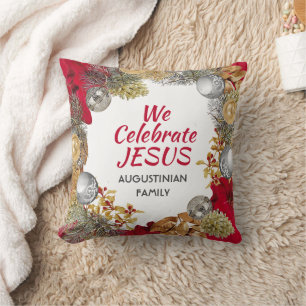 Persoonlijke WIJ CELEBRATE JESUS Kerstmis Kussen