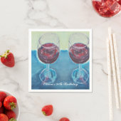 Persoonlijke wijnfeestserviet | Aangepaste tekst Servet (Insitu)