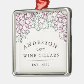 Persoonlijke wijnkelder metalen ornament (Links)
