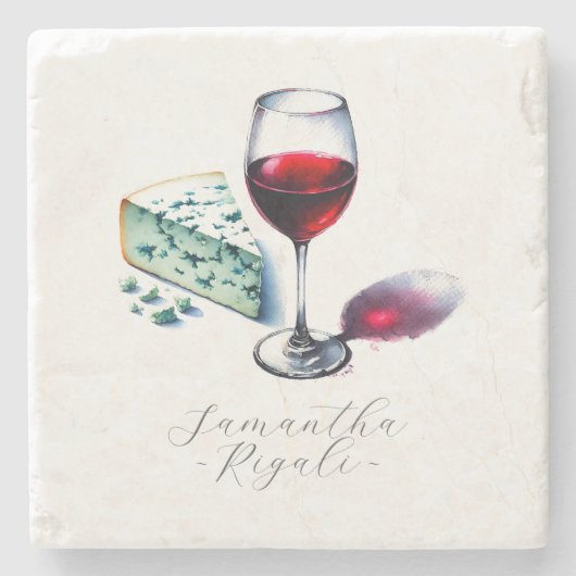 Persoonlijke wijnmakerij favorieten stenen onderzetter (Voorkant)