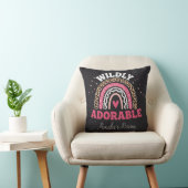 Persoonlijke Wild One Boho Luipaard Regenboog Deke Kussen (Stoel)