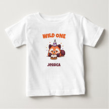 Persoonlijke Wild One Rode Panda Eerste Verjaardag