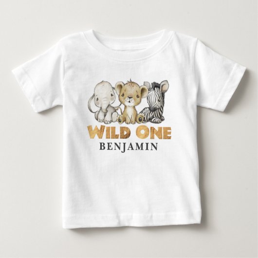 Persoonlijke WILD ONE Safari Eerste verjaardag Bab (Voorkant)
