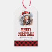 Persoonlijke Wild West Kerstcadeautag kunst Cadeaulabel (Voorkant)