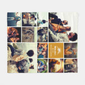 Persoonlijke 'Wilde avonturen' Foto-collage Fleece Deken (Voorkant (Horizontaal))