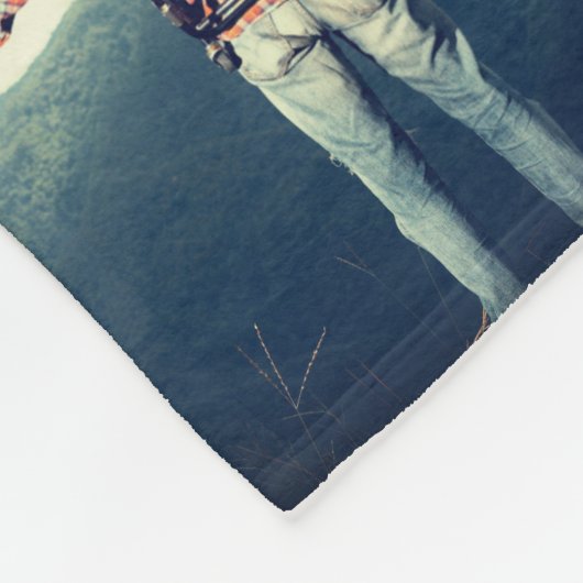 Persoonlijke 'Wilde avonturen' Foto-collage Fleece Deken (Hoek)