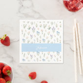 Persoonlijke Wilde Bloem Aangepaste Naam Bloemig B Servet (Insitu)