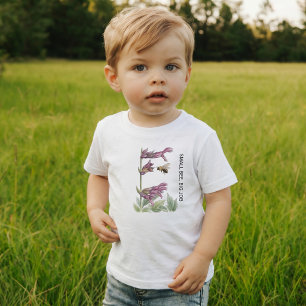 Persoonlijke Wilde Bloem Bij Cottagecore Kinder Shirts