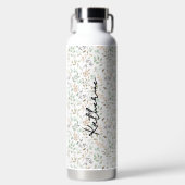 Persoonlijke Wilde Bloem Boho Waterfles (Voorkant)