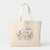 Persoonlijke Wilde Bloem Botanische Kunst Tas (Voorkant)