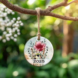 Persoonlijke Wilde Bloem Kunst Aandenken Ornament