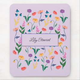 Persoonlijke Wilde Bloem Lavendel Onderlegger Muismat