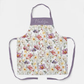 Persoonlijke Wilde Bloem Waterverf Botanicals Schort (Voorkant)