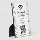Persoonlijke Wilde Bloem Waterverf QR Code Fotoplaat (Zijkant)