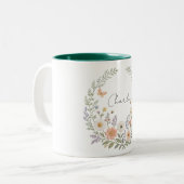 Persoonlijke Wilde Bloemen Naam Mok (Voorkant links)