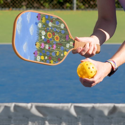 Persoonlijke Wilde Bloemen Pickleball Paddle (Insitu)
