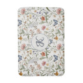 Persoonlijke wilde bloemen vlinder bloementuin badmat (Voorkant Verticaal)