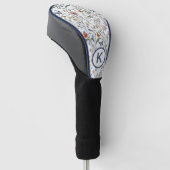 Persoonlijke wilde bloemen vlinder bloementuin golfheadcover (Schuin)