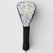 Persoonlijke wilde bloemen vlinder bloementuin golfheadcover (Voorkant)