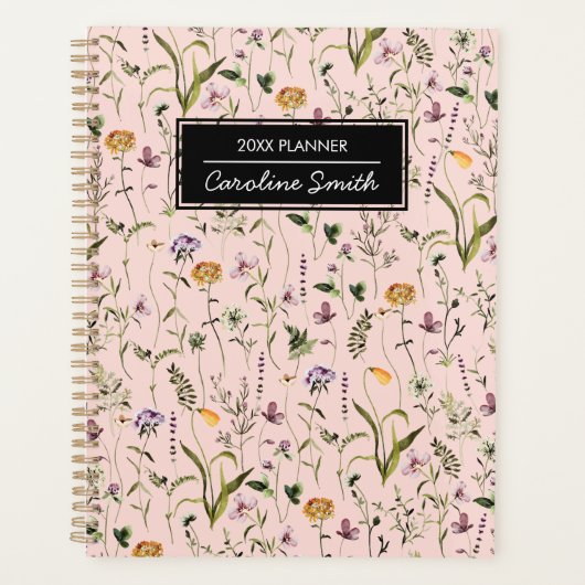Persoonlijke Wilde Bloementuin Bloemmotief Planner (Voorkant)