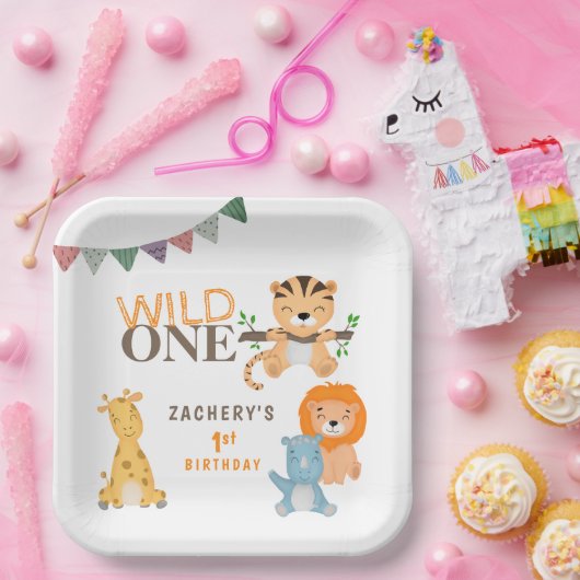 Persoonlijke Wilde Eerste Eerste Dag van de Eerste Papieren Bordje (Feest)