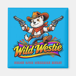 Persoonlijke Wilde Westie Cowboy Hond Magneet