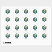 Persoonlijke Wilderness Explorer Berg S Vierkante Sticker (Vel)
