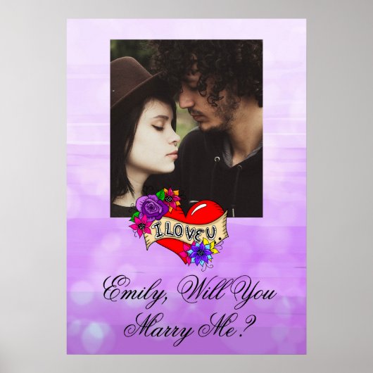 Persoonlijke Will  Wil je met me trouwen   Poster (Voorkant)