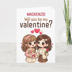 Persoonlijke Will You Be My Valentine Gay Koppel Feestdagen Kaart