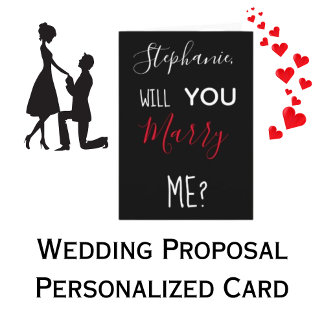 Persoonlijke Will You Marry Me Huwelijksaanzoek Kaart