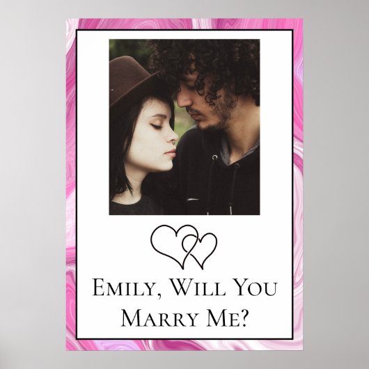 Persoonlijke Will You Marry Me Poster (Voorkant)