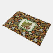 Persoonlijke William Morris Herfstbladeren met Kat Deurmat (Schuin)