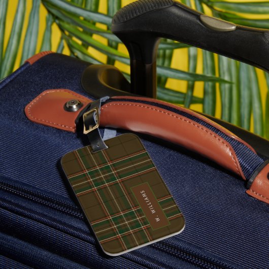 Persoonlijke WILLIAMS Tartan Heren Bagage Label (Voorkant Insitu 1)