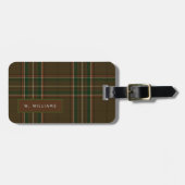 Persoonlijke WILLIAMS Tartan Heren Bagage Label (Voorkant horizontaal)