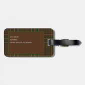 Persoonlijke WILLIAMS Tartan Heren Bagage Label (Achterkant horizontaal)