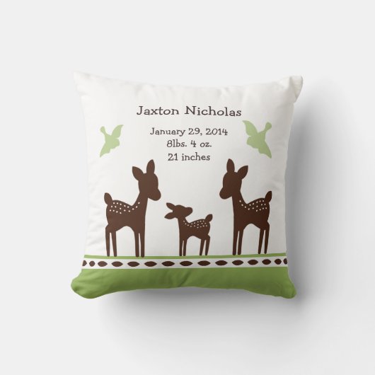 Persoonlijke Willow Deer Family Pillow Keepomwille Kussen (Voorkant)