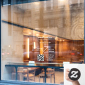 Persoonlijke winkel logo winkel openingstijden deu raamsticker (Cafe Raam)