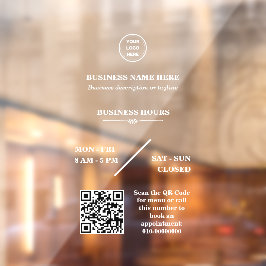 Persoonlijke winkel logo winkel openingstijden deu raamsticker