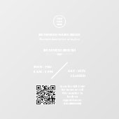 Persoonlijke winkel logo winkel openingstijden deu raamsticker (Vel)