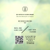 Persoonlijke winkel logo winkel openingstijden deu raamsticker (Vel 3)