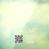 Persoonlijke winkel openingstijden deur met bedrij raamsticker (Vel 3)